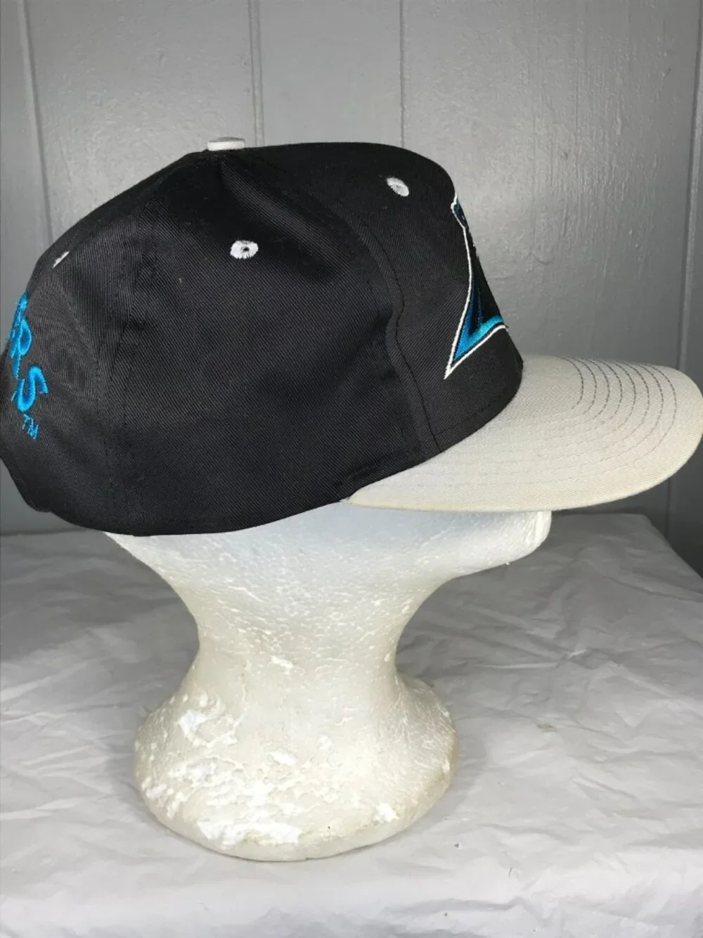 Vintage 90s Carolina Panthers Back hit Arch Spellout NFL SnapBack OSFA